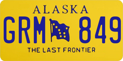 AK license plate GRM849