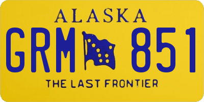 AK license plate GRM851