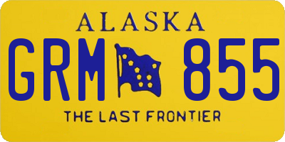 AK license plate GRM855