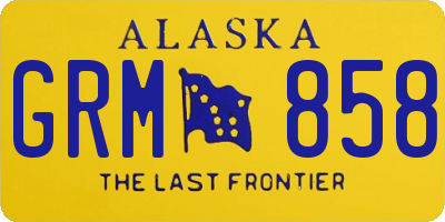 AK license plate GRM858