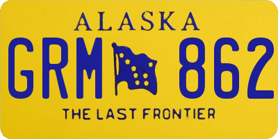 AK license plate GRM862