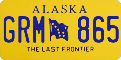 AK license plate GRM865