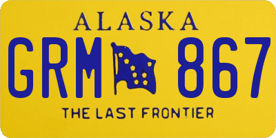 AK license plate GRM867