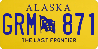 AK license plate GRM871