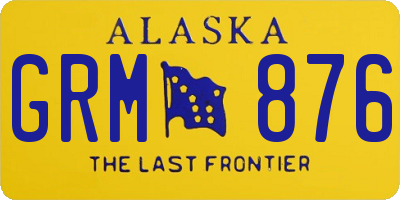 AK license plate GRM876