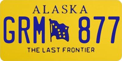 AK license plate GRM877