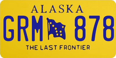 AK license plate GRM878