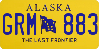 AK license plate GRM883