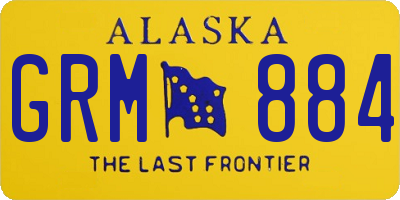 AK license plate GRM884