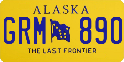 AK license plate GRM890