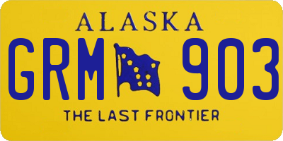 AK license plate GRM903