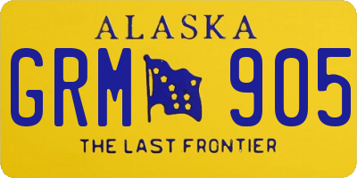 AK license plate GRM905