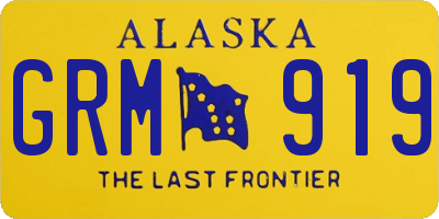 AK license plate GRM919