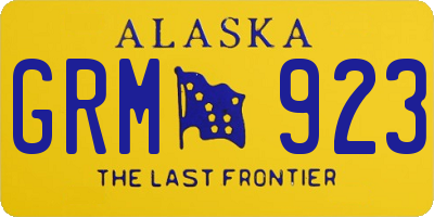 AK license plate GRM923