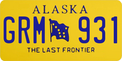 AK license plate GRM931
