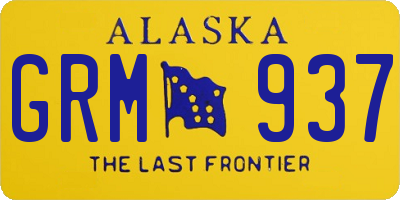 AK license plate GRM937
