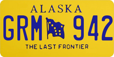 AK license plate GRM942