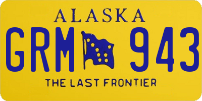 AK license plate GRM943