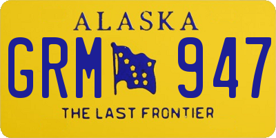 AK license plate GRM947