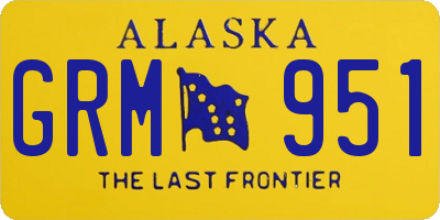 AK license plate GRM951