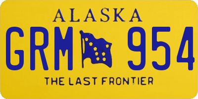 AK license plate GRM954