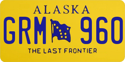 AK license plate GRM960