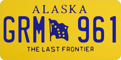 AK license plate GRM961