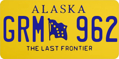 AK license plate GRM962