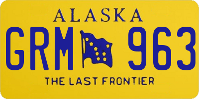AK license plate GRM963