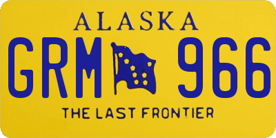 AK license plate GRM966