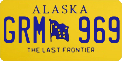 AK license plate GRM969