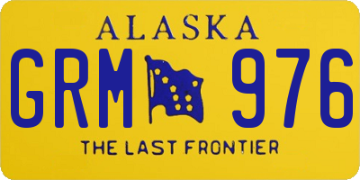 AK license plate GRM976