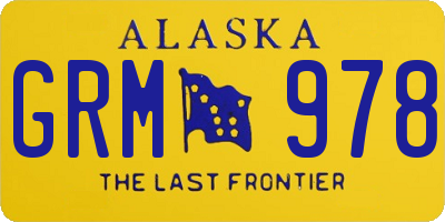 AK license plate GRM978