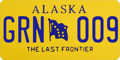 AK license plate GRN009