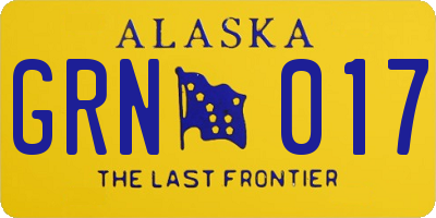 AK license plate GRN017