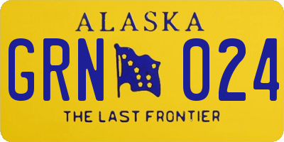 AK license plate GRN024