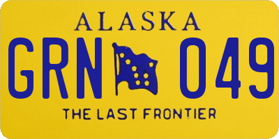 AK license plate GRN049