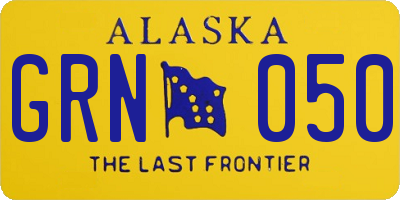 AK license plate GRN050