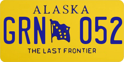 AK license plate GRN052