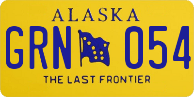 AK license plate GRN054