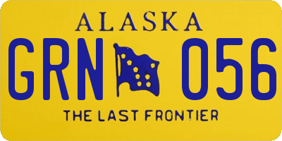 AK license plate GRN056