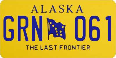 AK license plate GRN061
