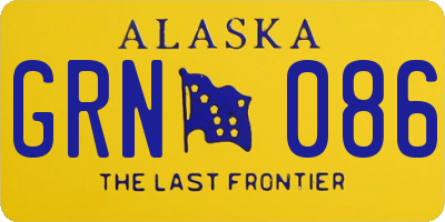 AK license plate GRN086