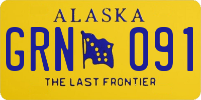 AK license plate GRN091