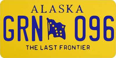 AK license plate GRN096
