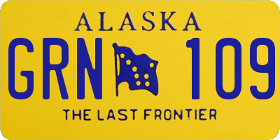 AK license plate GRN109