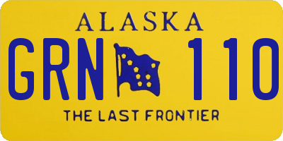 AK license plate GRN110