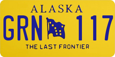 AK license plate GRN117