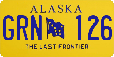 AK license plate GRN126
