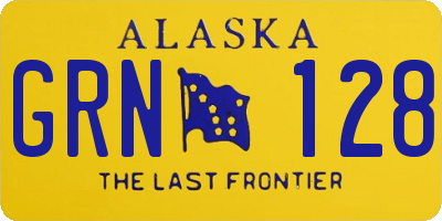 AK license plate GRN128
